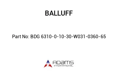 BDG 6310-0-10-30-W031-0360-65									