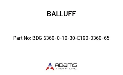 BDG 6360-0-10-30-E190-0360-65									