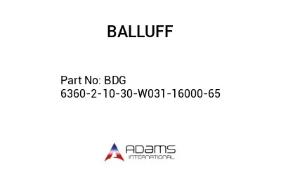 BDG 6360-2-10-30-W031-16000-65									